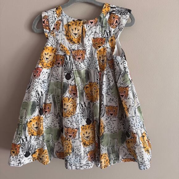 Tea Collection Kenya Collection Safari Zoo Animal Print Dress 2T Toddler Girl - Picture 5 of 5